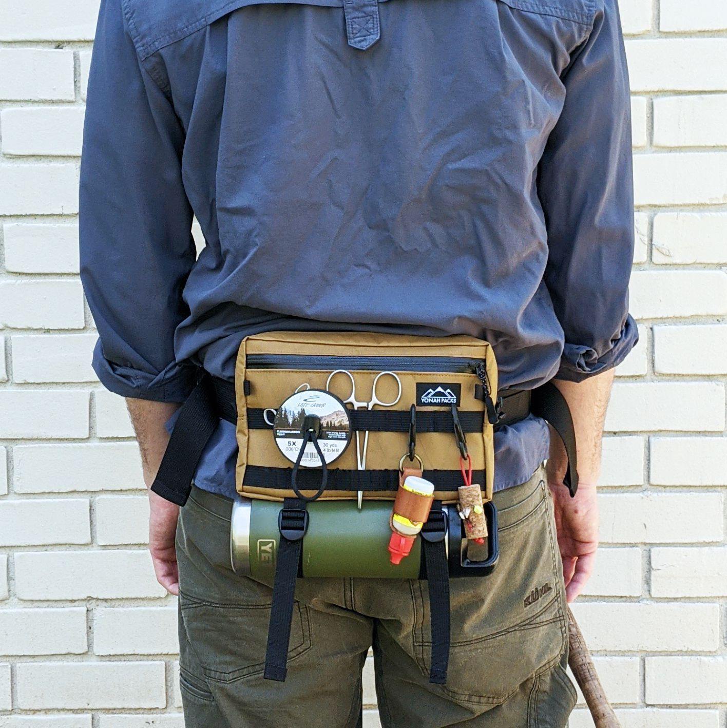 Tenkara Fanny Pack - Coyote Brown - Yonah Packs UK: Minimalist Tenkara Gear