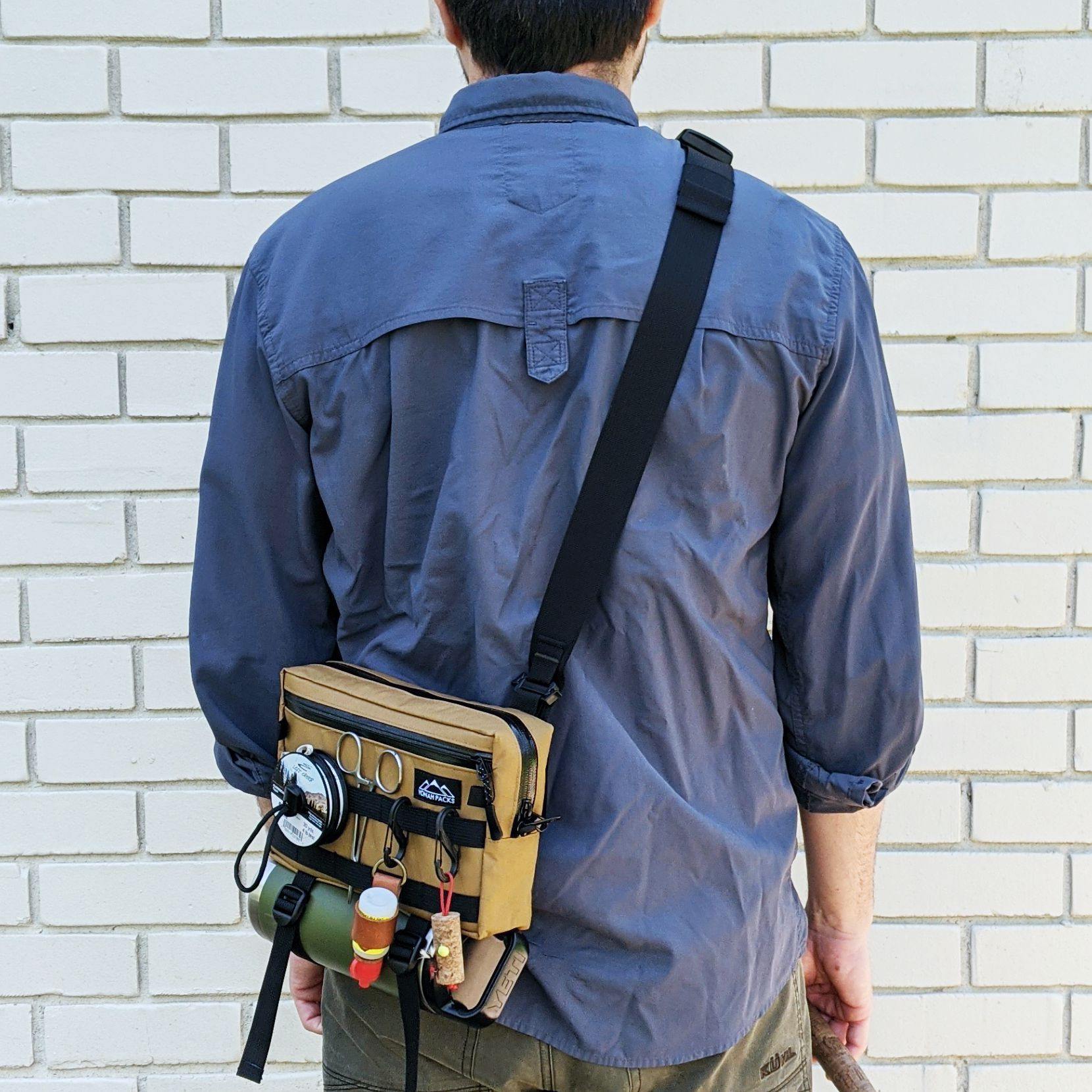 Tenkara Fanny Pack - Coyote Brown - Yonah Packs UK: Minimalist Tenkara Gear