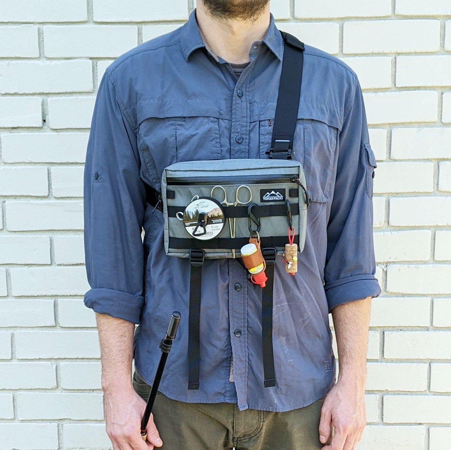 Tenkara Fanny Pack - Slate Gray - Yonah Packs UK: Minimalist Tenkara Gear