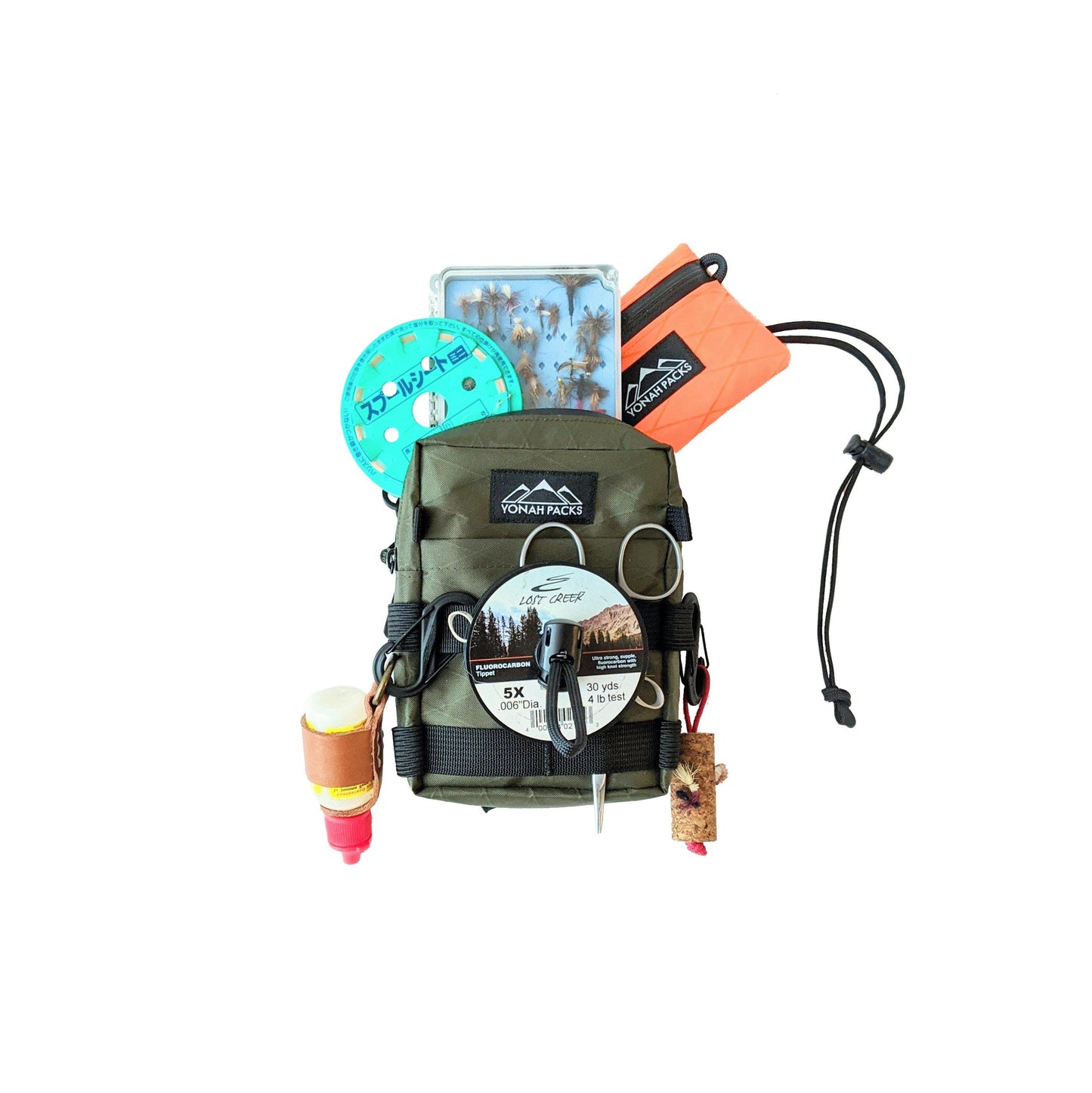 Tenkara Simple Pack - Dark Olive - Yonah Packs UK: Minimalist Tenkara Gear